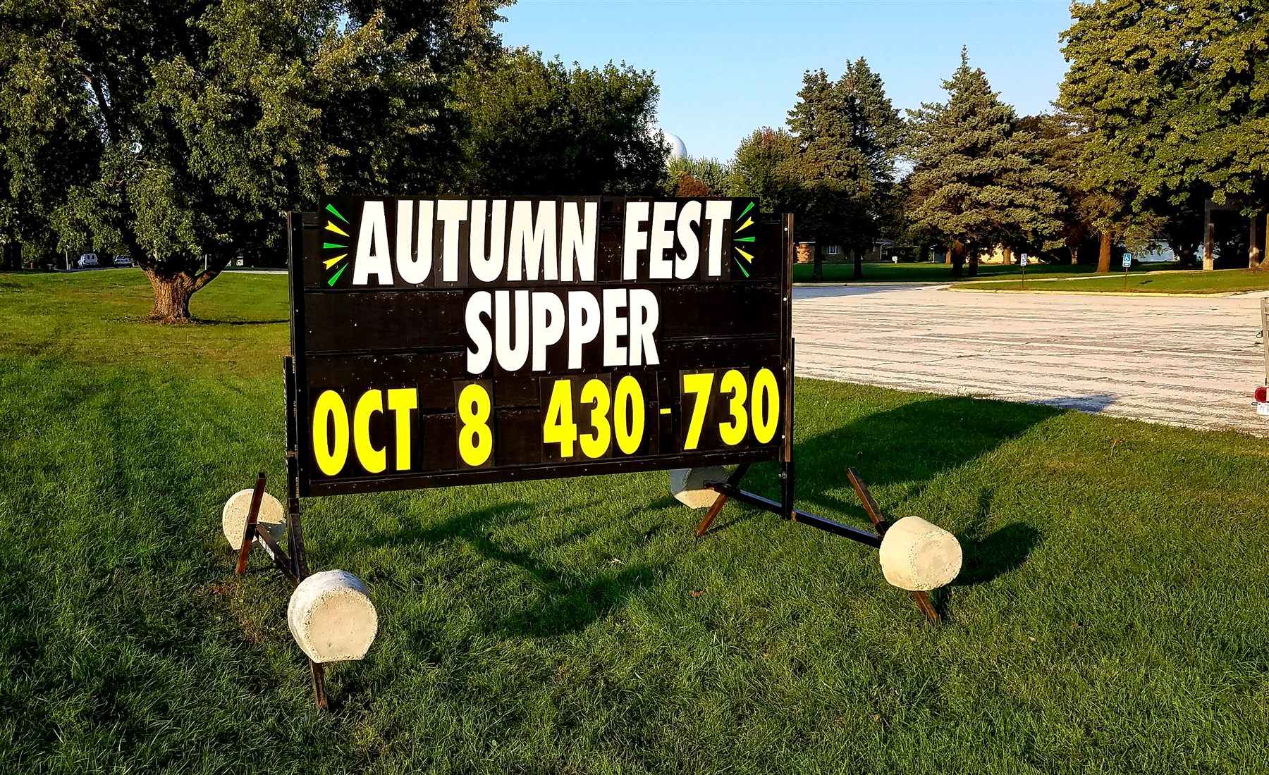 Autumn Fest supper sign